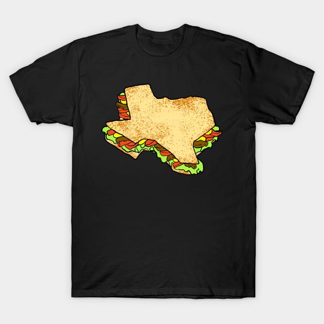 Fajita Map Design for Texas Food Lovers T-Shirt by c1337s